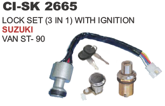 LOCK SET (3 IN 1 ) WITH IGNITION SUZUKI VAN ST 90
