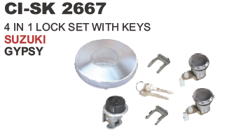 (4 IN 1) LOCK SET W/KEYS SUZUKI SAMURAI GYPSY