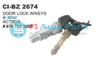 DOOR LOCK W/KEY M BENZ ACTROS TRUCK