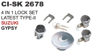 (4 IN 1) LOCK SET LATEST TYPE II SUZUKI GYPSY