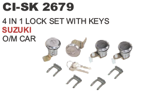 (4 IN 1) LOCK SET WITH KEYS SUZUKI O/M CAR