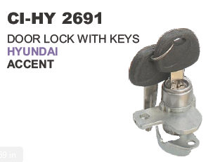 DOOR LOCK WITH KEYS HYUNDAI ACCENT