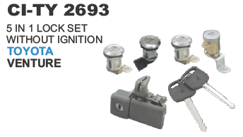 (5 IN 1) LOCK SET WITHOUT IGNITION TOYOTA VENTURE