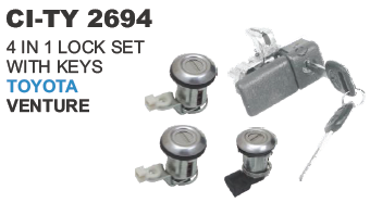 (4 IN 1) LOCK SET WITH KEYS TOYOTA VENTURE