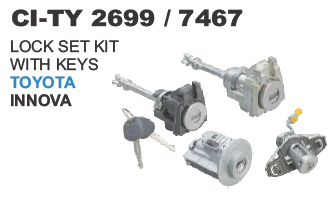 LOCK SET KIT WITH KEYS TOYOTA INNOVA