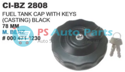 FUEL TANK CAP WITH KEYS (BLACK) BENZ TRUCK