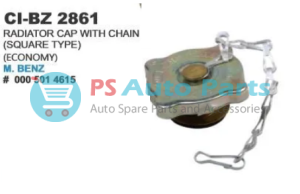 2861.png RADIATOR CAP (SQUARE) SHEET W/ CHAIN BENZ TRUCK