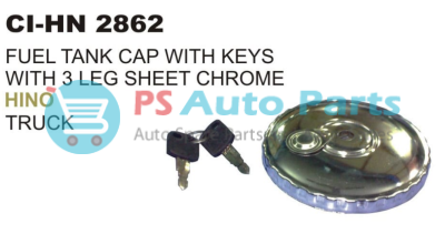 2862.png "FUEL TANK CAP W/KEYS (3 LUGS) CHROME HINO, FUSO"
