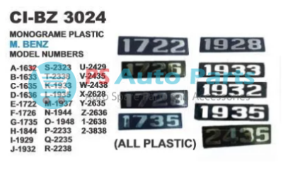 MODEL NUMBER PLASTIC BENZ TRUCK