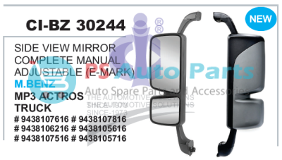 SIDE VIEW MIRROR COMPLETE M BENZ MP3 ACTROS TRUCK