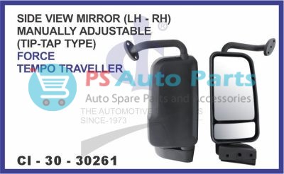 SIDE VIEW MIRROR (LH - RH) MANUALLY ADJUSTABLE (TIP-TAP TYPE) FORCE TEMPO TRAVELLER