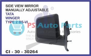 SIDE VIEW MIRROR MANUALLY ADJUSTABLE TATA WINGER TYPE-2 BS-6