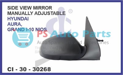 "SIDE VIEW MIRROR MANUALLY ADJUSTABLE HYUNDAI AURA, GRAND I-10 NIOS"