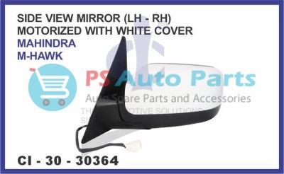 SIDE VIEW MIRROR (LH-RH) (MOTORIZED WITH WHITE COVER) MAHINDRA M-HAWK