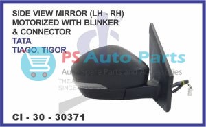 "SIDE VIEW MIRROR (LH-RH) TATA TIAGO, TIGOR (MOTORIZED WITH BLINKER & CONNECTOR)"