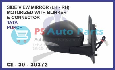 SIDE VIEW MIRROR (LH-RH) TATA PUNCH (MOTORIZED WITH BLINKER & CONNECTOR)