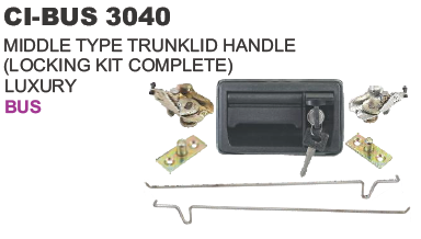 MIDDLE TYPE TRUNKLID HANDLE (LOCKING KIT COMPLETE) LUXURY BUS