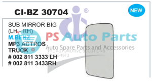 SUB MIRROR BIG (LH - RH) MBENZ MP3 ACTROS TRUCK