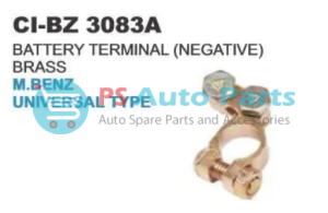 BATTERY TERMINAL (BRASS) 700 GRAM PER DOZEN NEGATIVE UNIVERSAL TYPE M BENZ