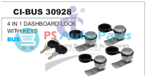 4 IN 1 DASHBOARD LOCK WITH COMMON KEYS BUS