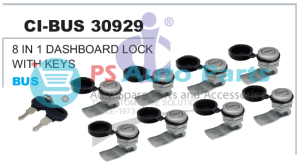 8 IN 1 DASHBOARD LOCK WITH COMMON KEYS BUS