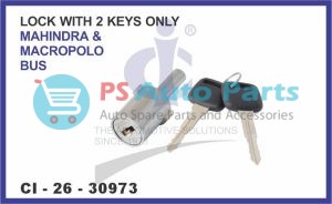 LOCK WITH 2 KEYS ONLY MAHINDRA & MACROPOLO BUS