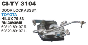 DOOR LATCH TOYOTA HILUX RN 30/40/45