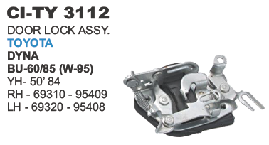 DOOR LOCK ASSY. TOYOTA W 95