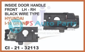 "INSIDE DOOR HANDLE BLACK FRONT LH -RH SUITABLE FOR HYUNDAI I-10 GRAND, XCENT"