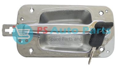 OUTSIDE DOOR HANDLE CHROME WITH LOCK & KEYS WITHOUT COVER NAVISTAR TRUCK