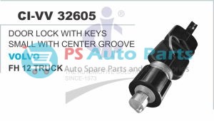 DOOR LOCK WITH KEYS SMALL WITH CENTER GROOVE VOLVO FH 12 TRUCK