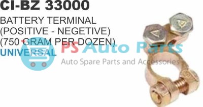 BATTERY TERMINAL BRASS (750 GM PER DOZEN ) NEG-POS BHARAT BENZ