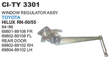WINDOW REGULATOR TOYOTA HILUX RN 50/53