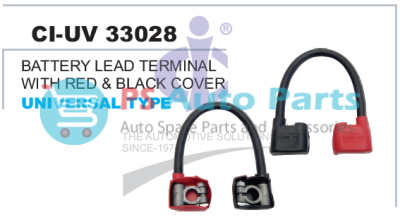 BATTERY LEAD TERMINAL WITH RED & BLACK COVER UNIVERSAL TYPE
