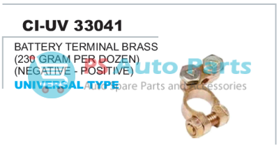 BATTERY TERMINAL BRASS (230 GRAM PER DOZEN) (NEGATIVE - POSITIVE) UNIVERSAL TYPE