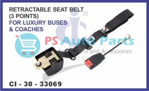 RETRACTABLE SEAT BELT FOR LUXURY BUSES AND COACHES (3 POINTS)