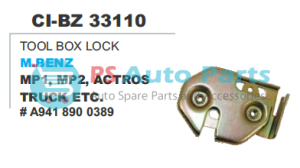 "TOOL BOX LOCK M.BENZ MP1,MP2,ACTROS,TRUCK ETC."