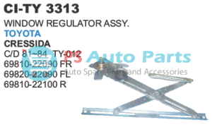 WINDOW REGULATOR ASSY. TOYOTA CRESSIDA