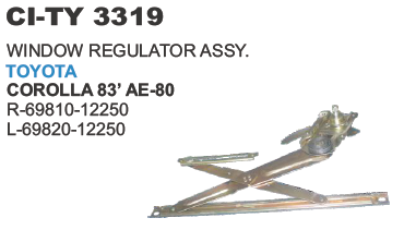 WINDOW REGULATOR COROLLA AE 80