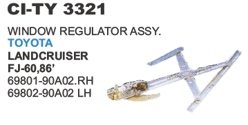 WINDOW REGULATOR TOYOTA LANDCRUISER FJ 60