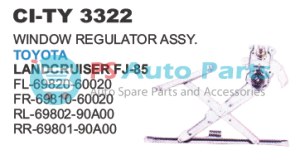 WINDOW REGULATOR TOYOTA LANDCRUISER FJ 85