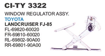 WINDOW REGULATOR TOYOTA LANDCRUISER FJ 85