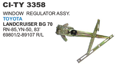WINDOW REGULATOR ASSY. TOYOTA LANDCRUISER BG 70