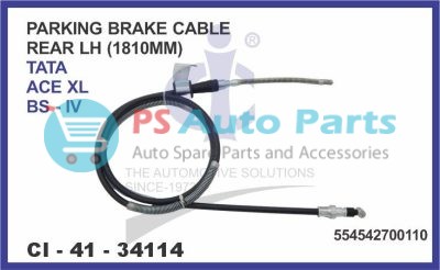 PARKING BRAKE CABLE TATA ACE XL BS4 1810MM REAR LH