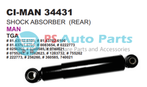 SHOCK ABSORBER (REAR) MAN TGA