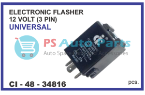 ELECTRONIC FLASHER 3 PIN 12V UNIVERSAL