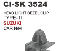 3524.png HEAD LIGHT BEZEL CLIP TYPE 11 SUZUKI CAR N/M