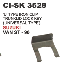 U' TYPE IRON CLIP TRUNKLID LOCK KEY (UNIVERSAL TYPE) SUZUKI VAN ST 90