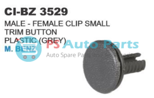 PLASTIC MALE FEMALE CLIP SMALL(GREY) M BENZ