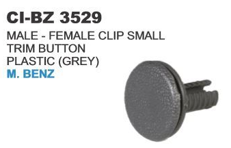 PLASTIC MALE FEMALE CLIP SMALL(GREY) M BENZ